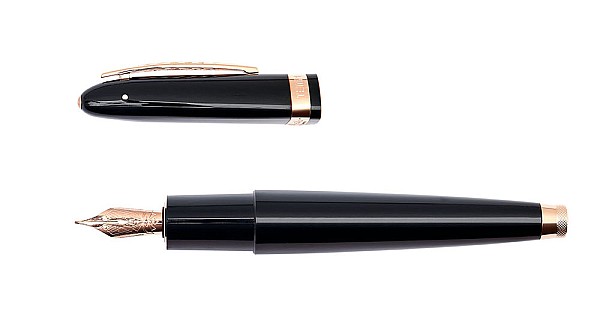 Pineider Modern Times Black RGT Fountain pen - Vulpen